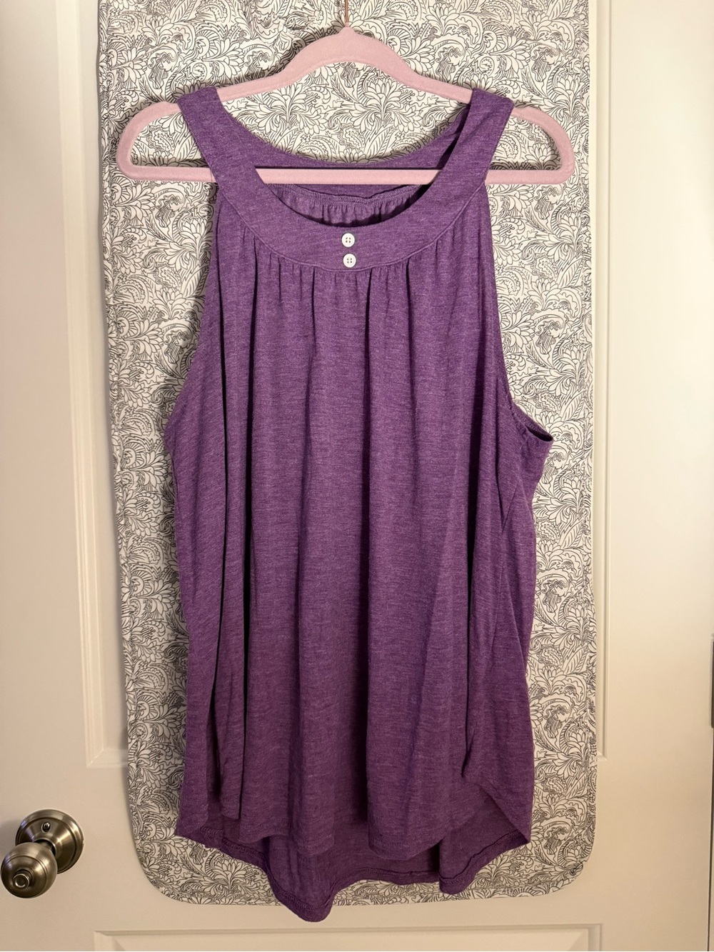 Purple Sleeveless Swing Tank Top
